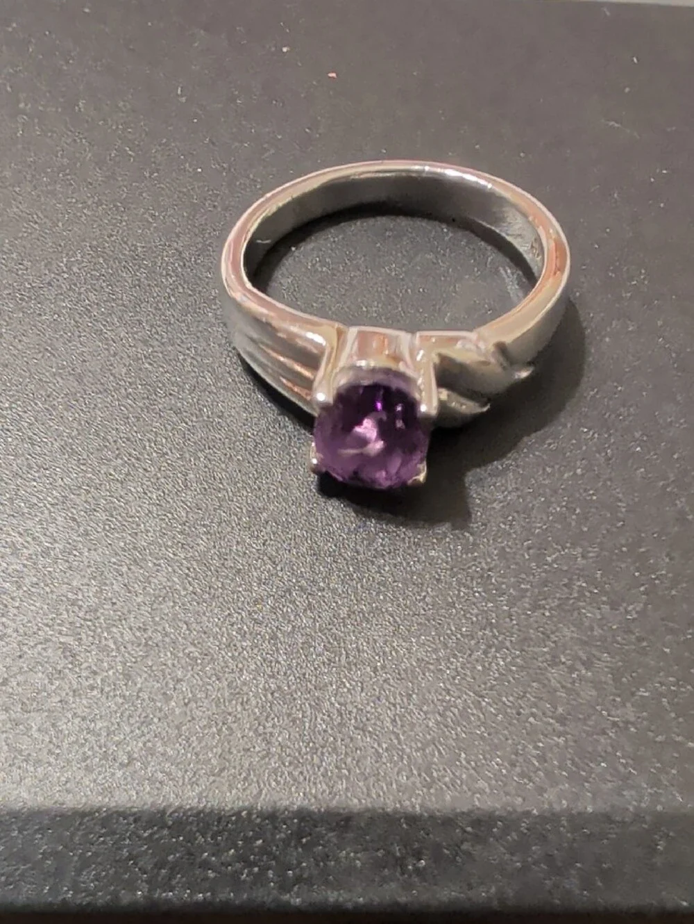 Amethyst and Sterling Silver Ring
